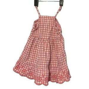 Old Navy Pink Gingham Embroidered Dress 12-18M